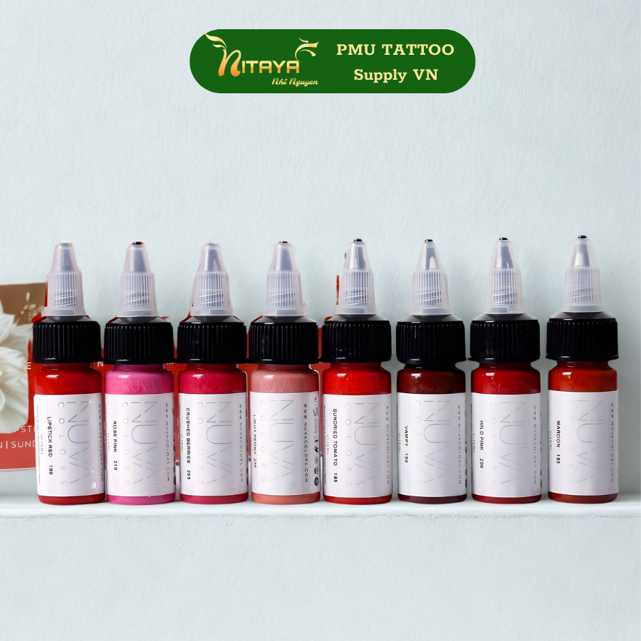 NUVA COLORS – สีสักคิ้ว–ปาก–SMP สีชัด ติดทน