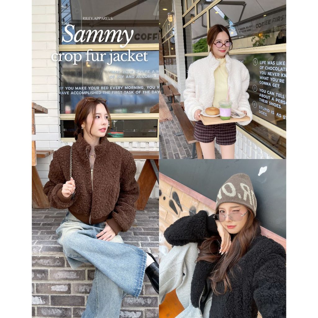 Riley.apparels - Sammy Crop Fur jacket 9150