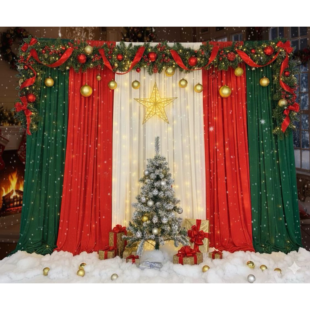 ผ้าม่านจัดงาน Christmas