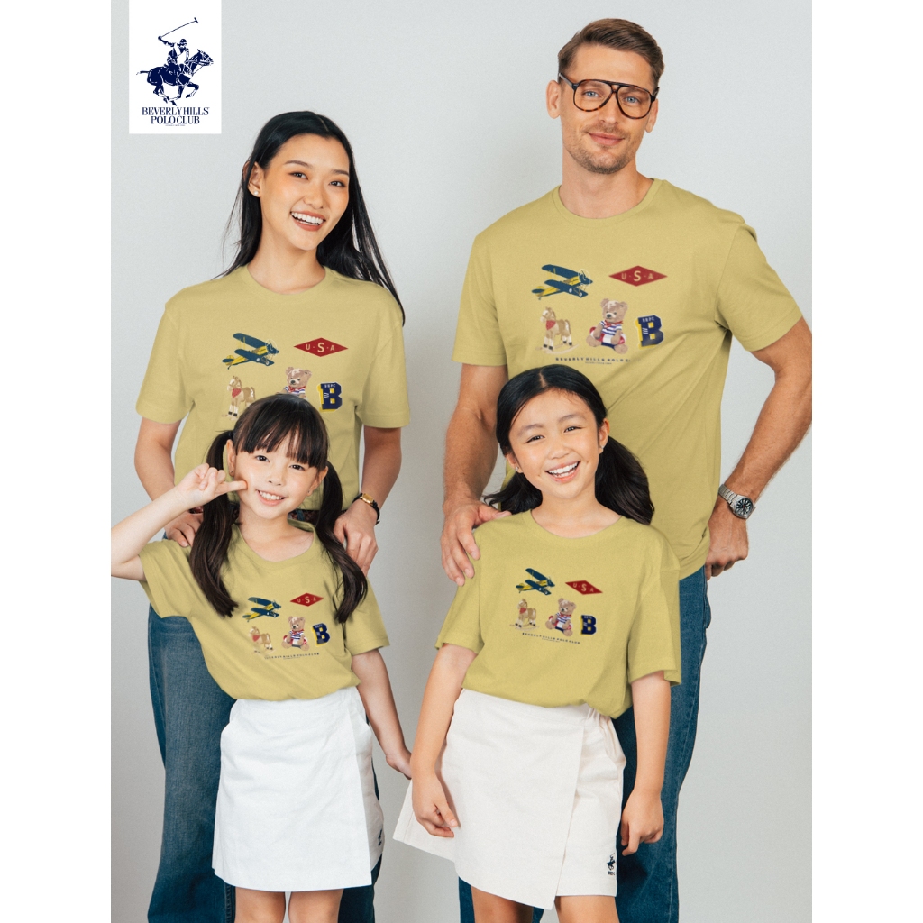 BEVERLY HILLS POLO CLUB  เสื้อยืดคอกลม เด็กและผู้ใหญ่ รุ่น BNSG119 และ KNSG119