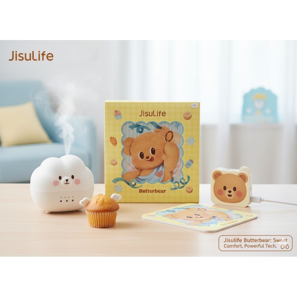 Jisulife พัดลมมือถือน้องหมีเนย