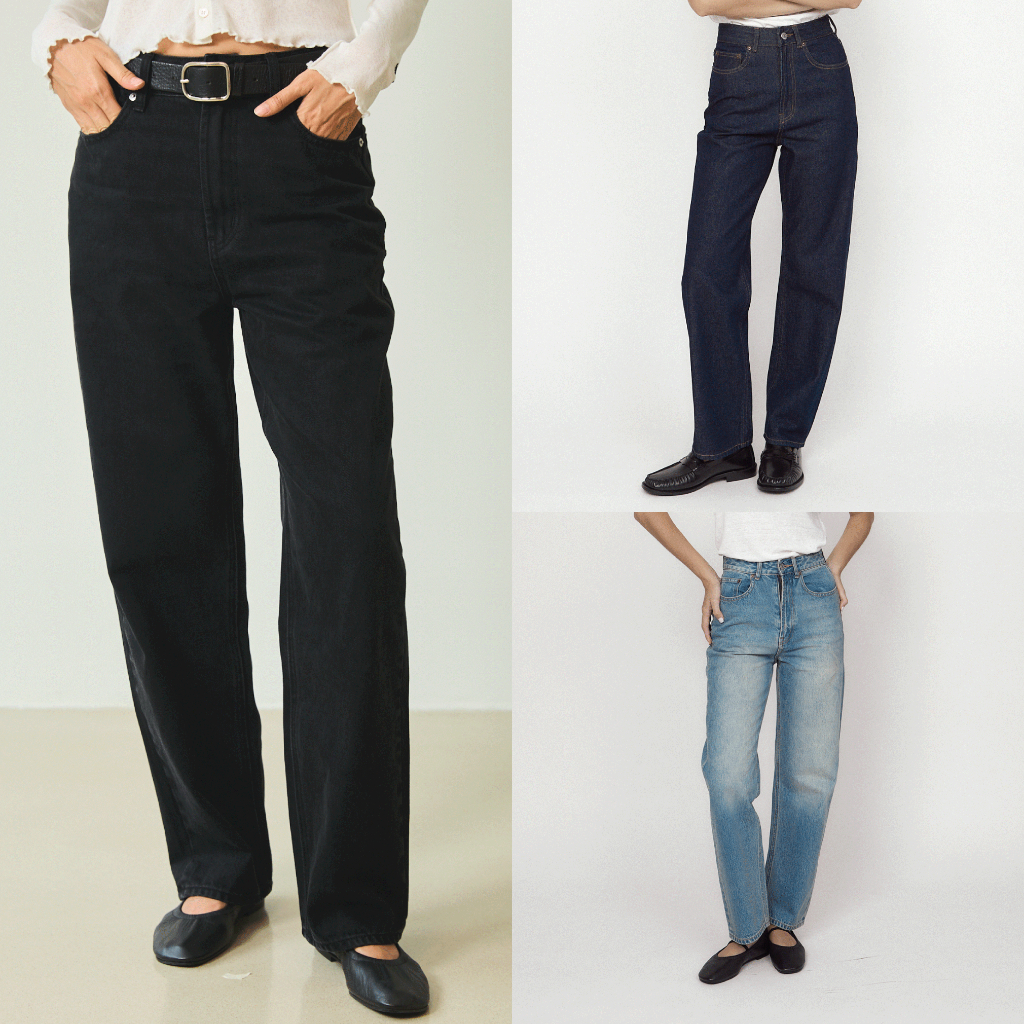 Madmatter - Standard Jeans กางเกงยีนส์ ขายาวเอวสูง ทรงเบสิก (Pre-Order 2 Weeks เฉพาะสี Black Wash)