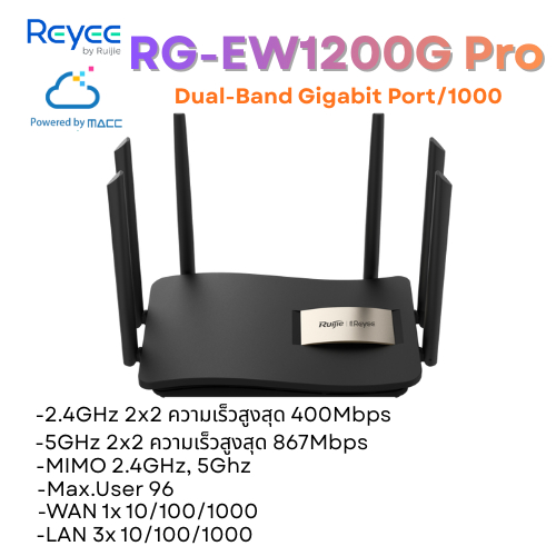 RUIJIE RG-EW1200G PRO : 1300M Dual-band Gigabit Wireless Router