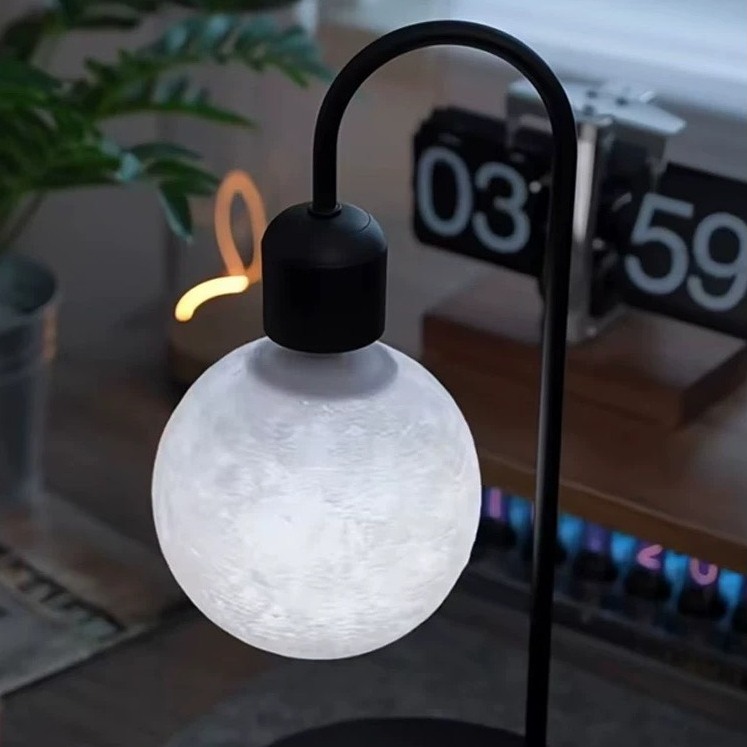 โคมไฟดวงจันทร์ลอยได้ LED ที่ชาร์จmagsafeรองรับการชาร์จ magsafe เพิ่มเสน่ห์โต๊ะทำงาน/ห้องนอน  ✨ ราคา ถูกที่สุด ดีลบีเคเค แกลเลอรีภาพที่ 3
