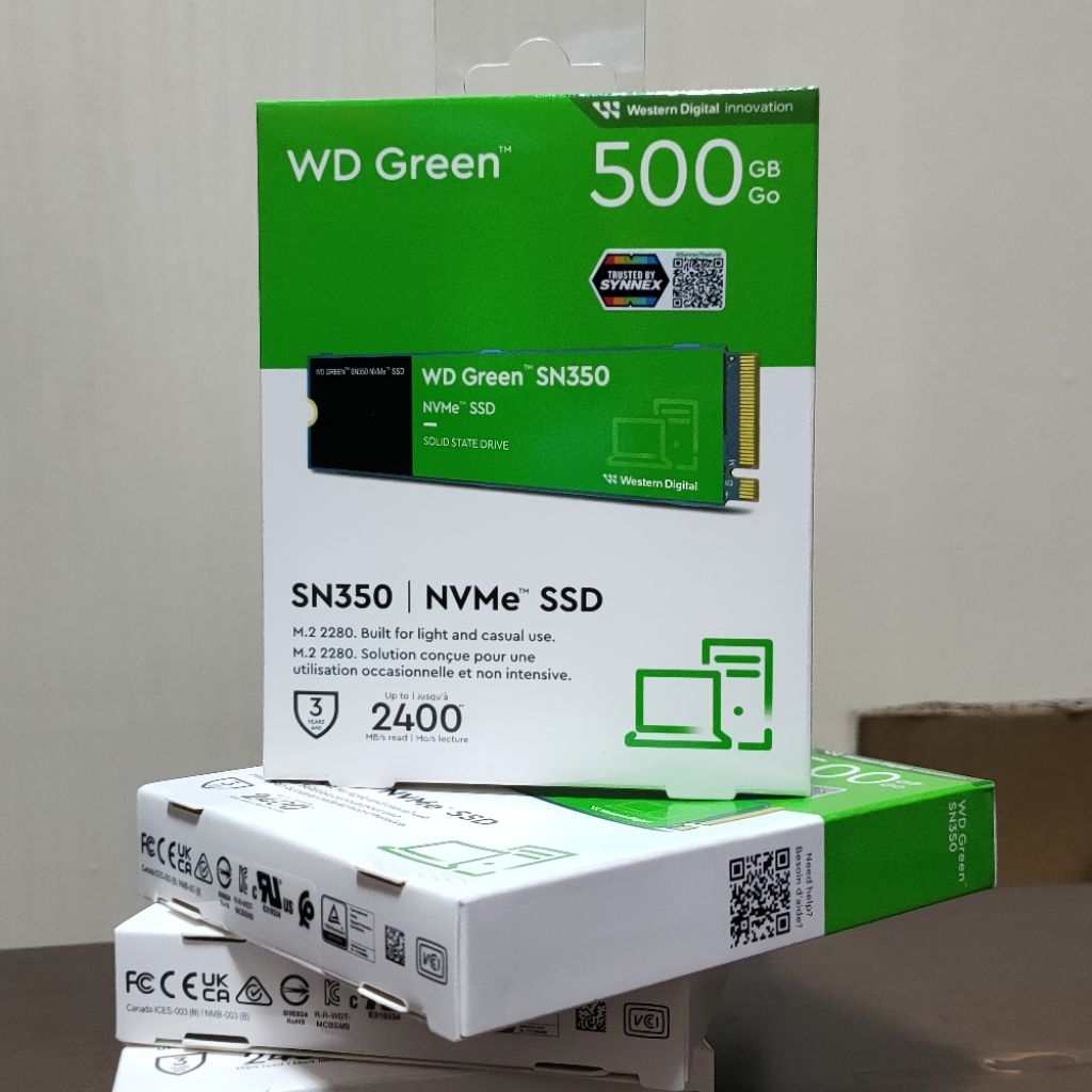 WD Green SN350 500GB SSD NVMe ของใหม่ประกันศูนย์ 3 ปี (ประกันเริ่ม พย.68)
