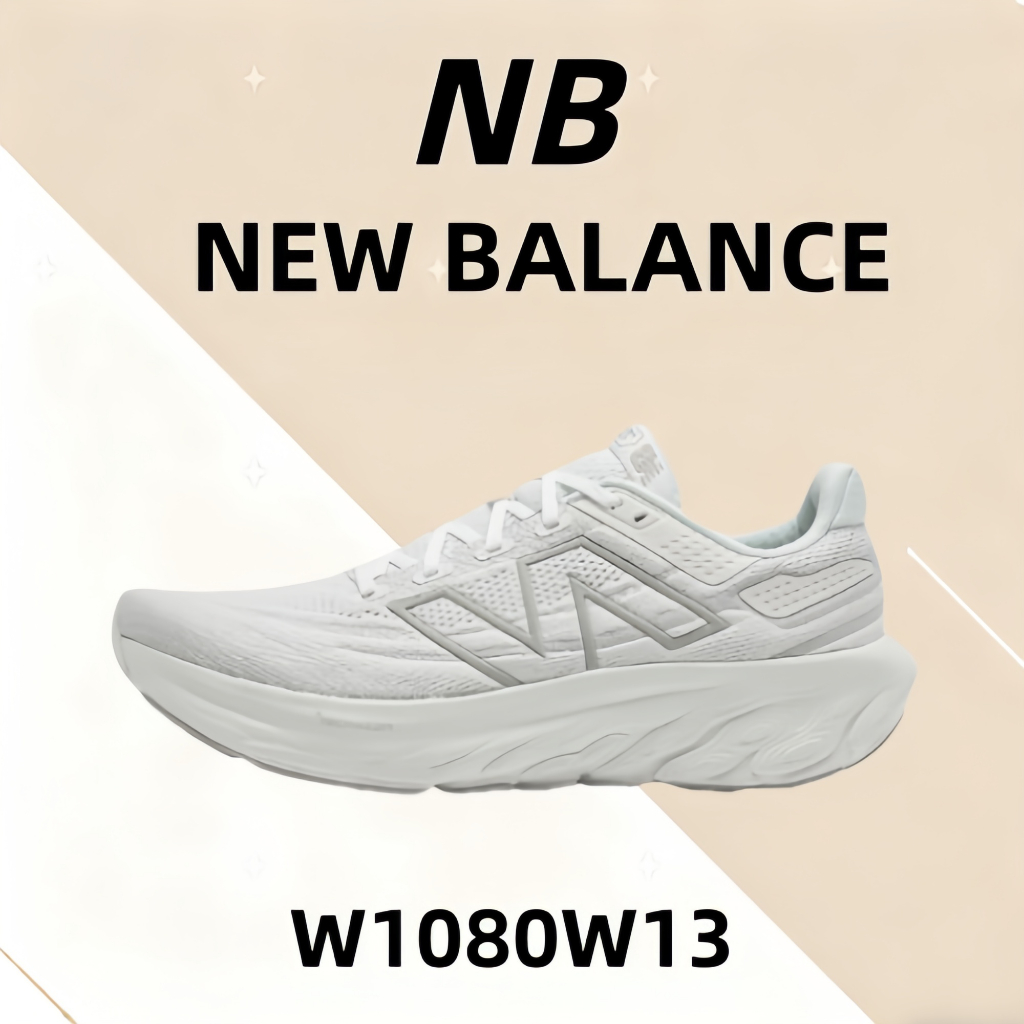 💗ของแท้รับประกัน100%💥 New Balance FreshFoamX1080v13  W1080W13 Outdoor commuting running casual shoes