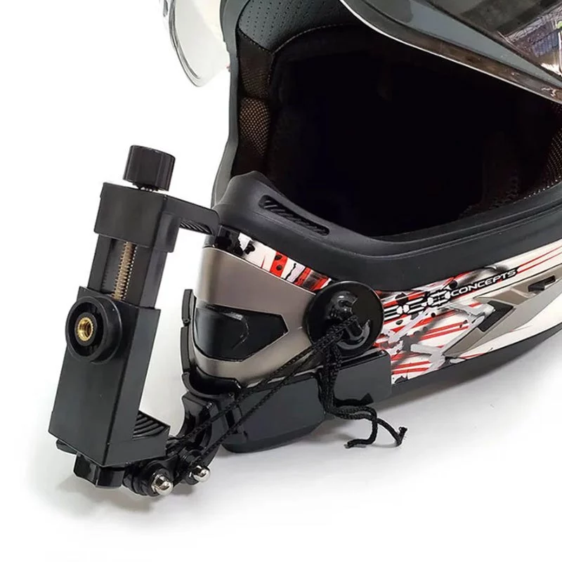TUYU อุปกรณ์ยึดหมวกกันน็อค V shape สำหรับ Action Camera และมือถือ thumbnail 6