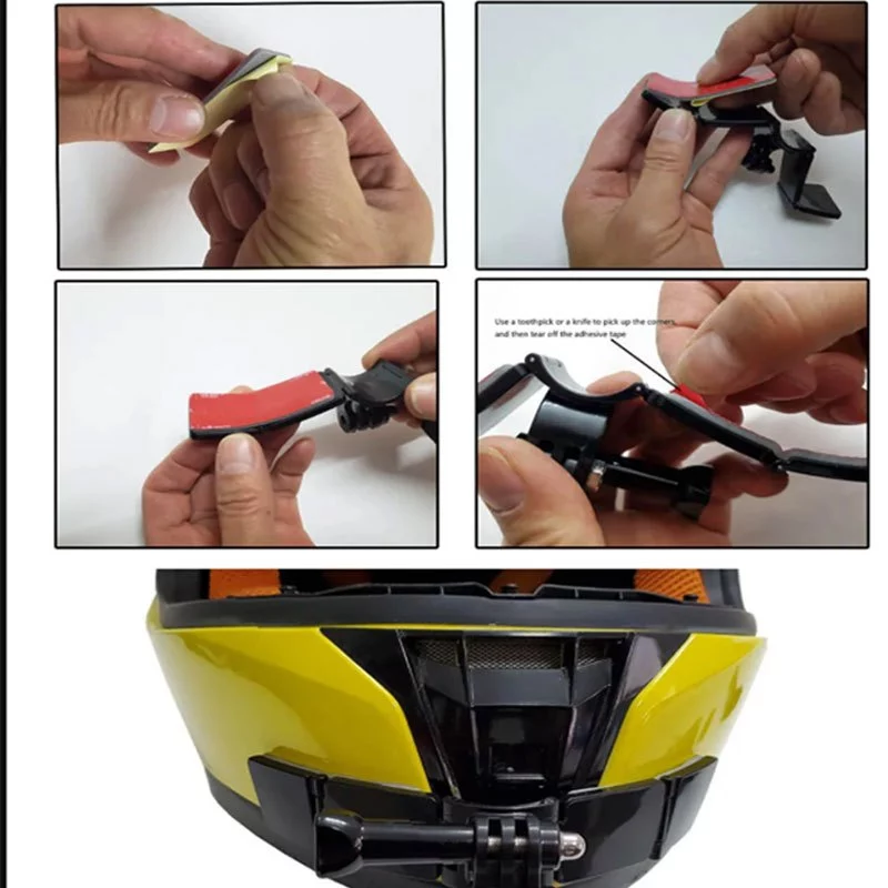 TUYU อุปกรณ์ยึดหมวกกันน็อค V shape สำหรับ Action Camera และมือถือ thumbnail 5