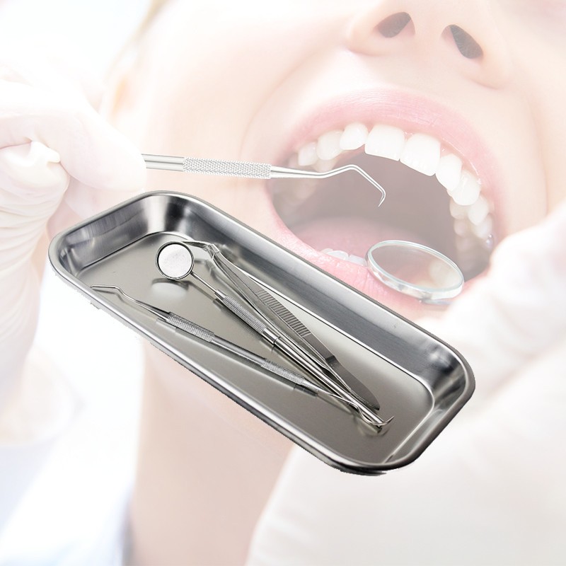 ถาดสแตนเลส ถาดหมอฟัน ถาดทันตกรรม ถาดใส่อาหาร ถาดใส่เครื่องมือ ถาดเสิร์ฟ - รูปที่ 2