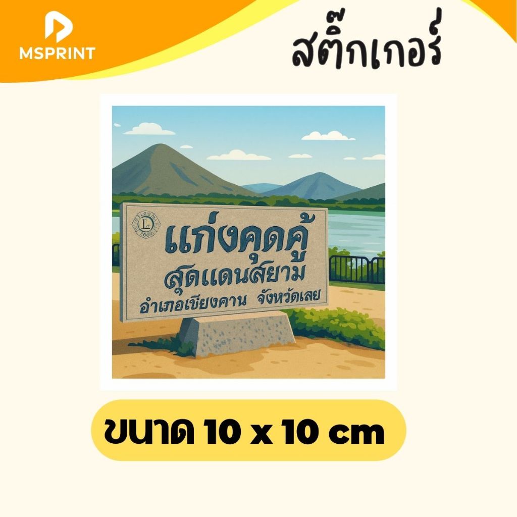พร้อมส่ง - เชียงคาน ภูกระดึง เลย สติ๊กเกอร์จังหวัดเลย สติ๊กเกอร์ติดรถ สติ๊กเกอร์ท่องเที่ยว กันน้ำ PVC