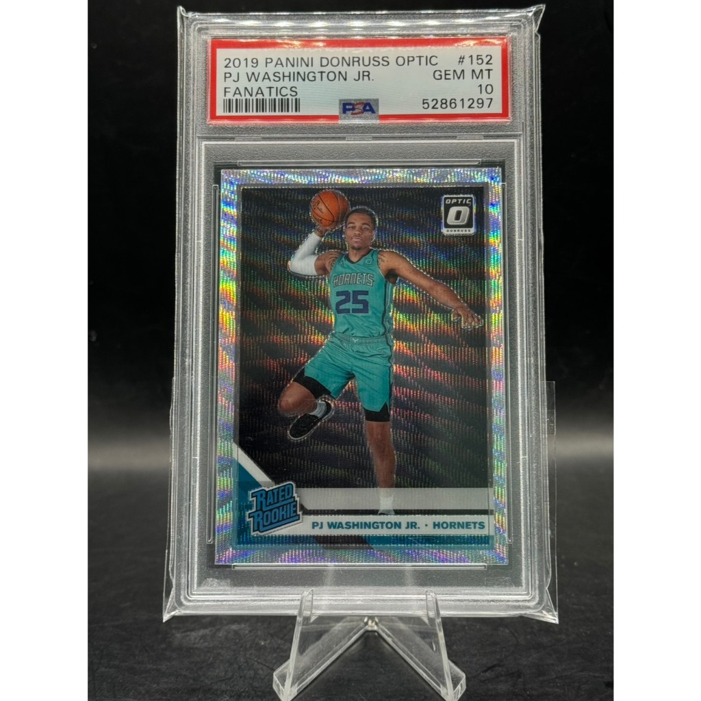 **PSA 10 GEM MT** 2019 Panini Donruss Optic PJ Washington Jr. No. 152 **Fanatics Prizm RC** Graded C
