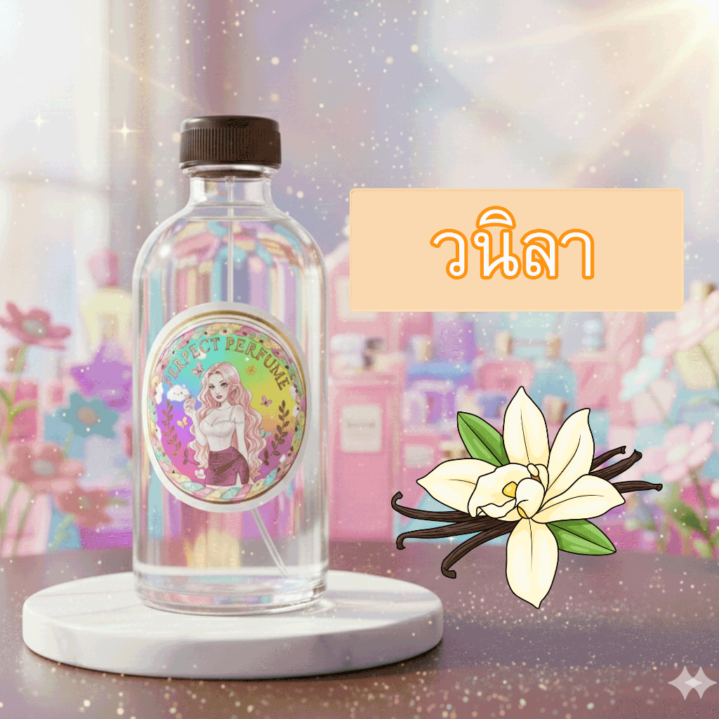 ວານິລາ ນ້ຳຫອມພ້ອມໃຊ້ 125 ml ແຖມສະເປຣຍ 10 ml 1 ຂວດ ກິ່ນເຂັ້ມຂຸ້ນຫອມຕິດທົນຕลอดມື້