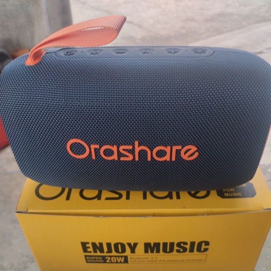 ลำโพงบลูทูธ ORASHARE สีกรม-ส้ม