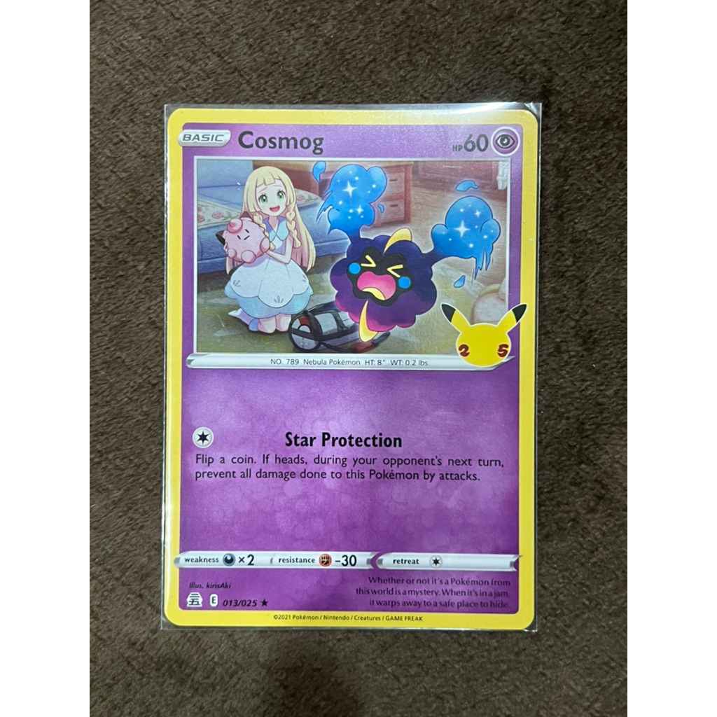 Pokemon card ENG 25th Cosmog-Holo