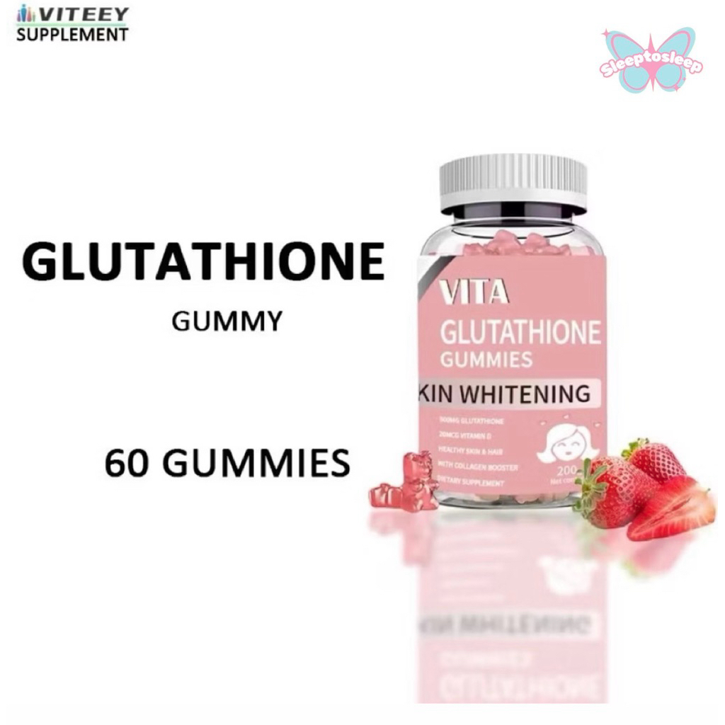 VITA Radiant Gummies คอลลาเจนกลูตาไธโอนแบบเคี้ยว 60 ชิ้น