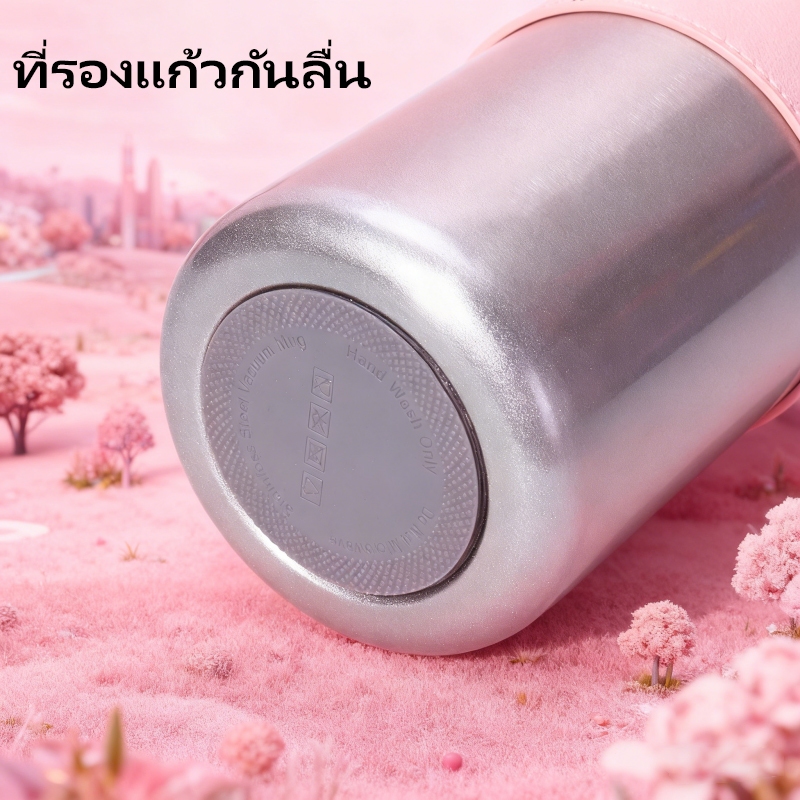โลกสีชมพู แก้วน้ำสแตนเลส เก็บความเย็น 316 ขนาด 720ml รักษาอุณหภูมิและความเย็นได้ 24 ชั่วโมง แถมพวงกุญแจผีเสื้อ - รูปที่ 4