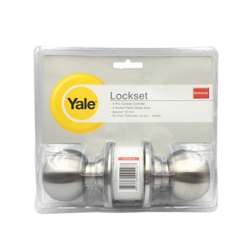 กุญแจลูกบิดประตู ลูกบิดสแตนเลส ยี่ห้อ Yale