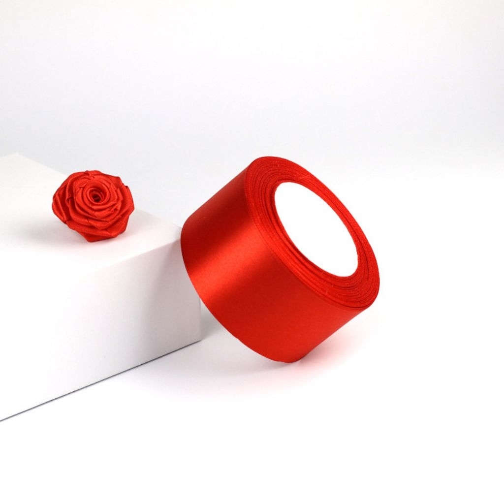 ริบบิ้นผ้าซาติน ริบบิ้นDIY หน้ากว้าง4cm.ยาว22เมตร พร้อมส่งจากไทย - รูปที่ 5