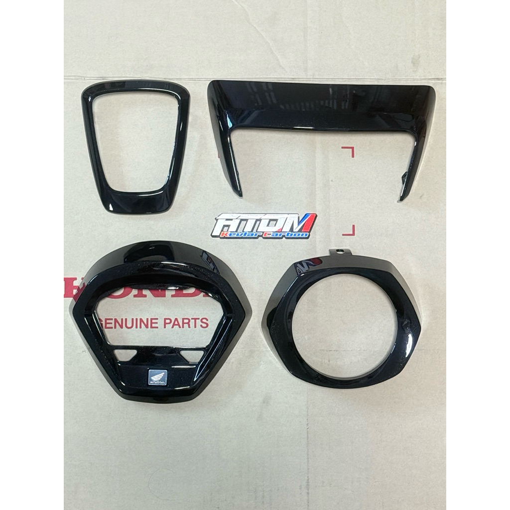 ชิ้นงานแท้ศูนย์ Giorno+125,จีออโน่ 125 ทำสีดำเคลือบเงาและสีเทาเดิม ครบชุด 4 ชิ้น ครอบไมล์ ไฟหน้า ไฟท้าย โลโก้