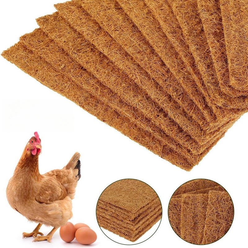 แผ่นรองรังไข่ใยมะพร้าว สำหรับแม่ไก่ ขนาด 20x20 ซม./ 30x50 ซม.วัสดุธรรมชาติ ทำให้ไข่ไม่แตก