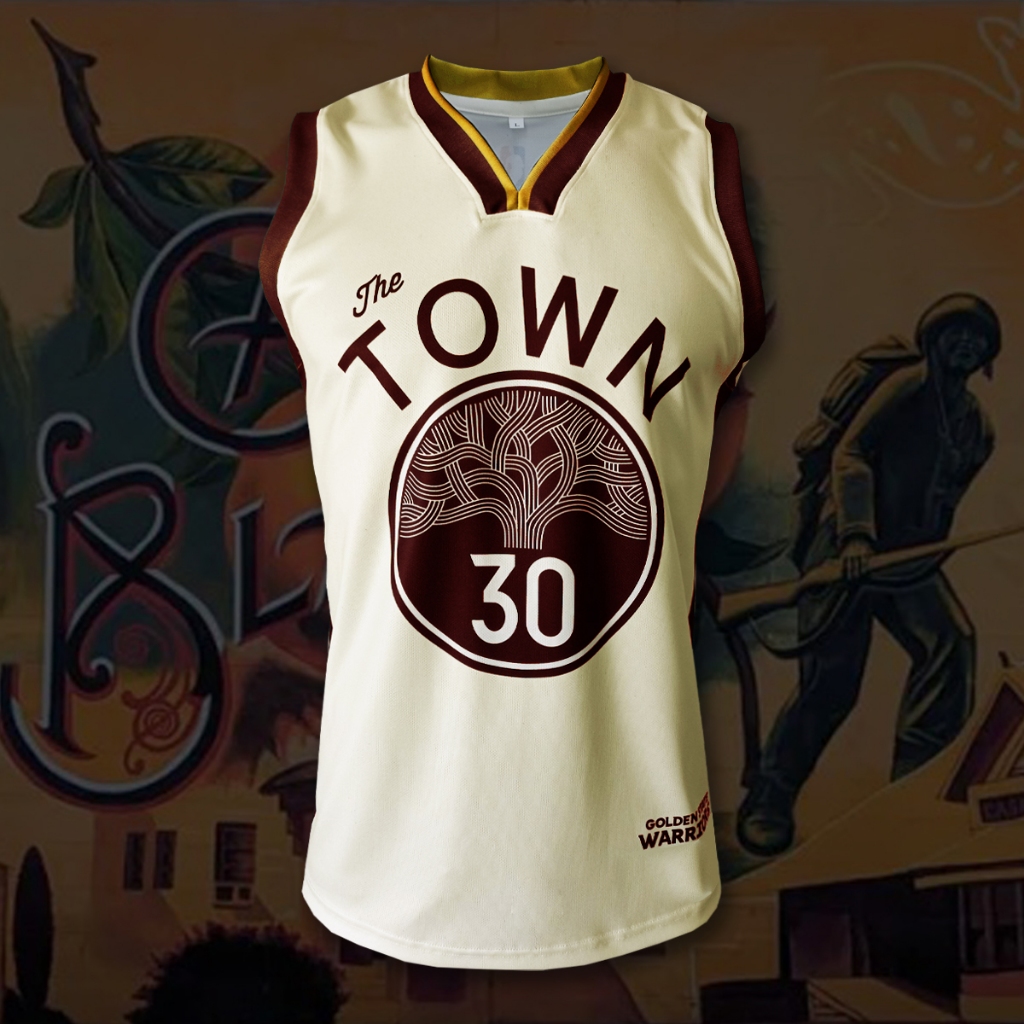 เสื้อบาสเกตบอลทีม โกลเด้นสเตท รุ่น City /Curry #30 ไซส์ S-5XL #BK0309