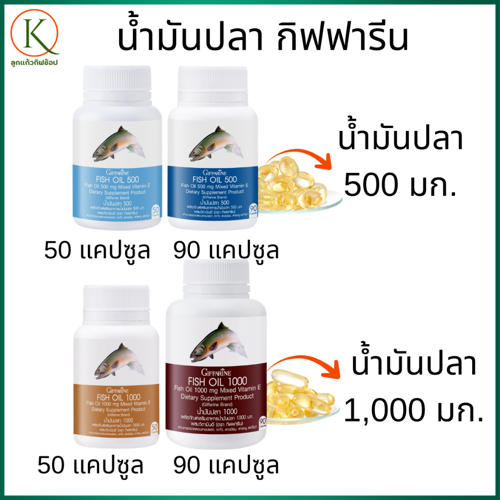 กิฟฟารีน fish oil  น้ำมันปลา  omega 3  DHA  EPA  น้ำมันปลาบำรุงร่างกาย  fish oil 1000 mg