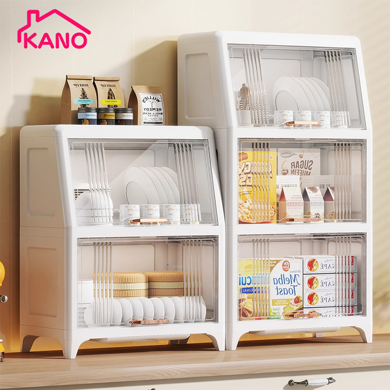 KANO ชั้นวางจาน ที่วางจาน ที่คว่ำจาน กันฝุ่นละออง กันแมลง มีถาดรองน้ำไหล รับน้ำหนักได้มากกว่า