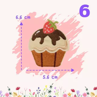 ⭐️10 บาท สติกเกอร์ติดเสื้อ ติดกระเป๋า ลายคัพเค้ก cupcake มีให้เลือก 9 แบบ น่ารัก สดใส โดนใจ DIY⭐️