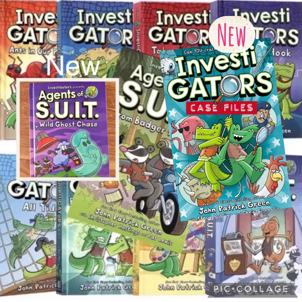 ปกแข็ง InvestiGators 1-9 Full Color English Comic Book Hardcover Investi Gators By John Patrick Gree