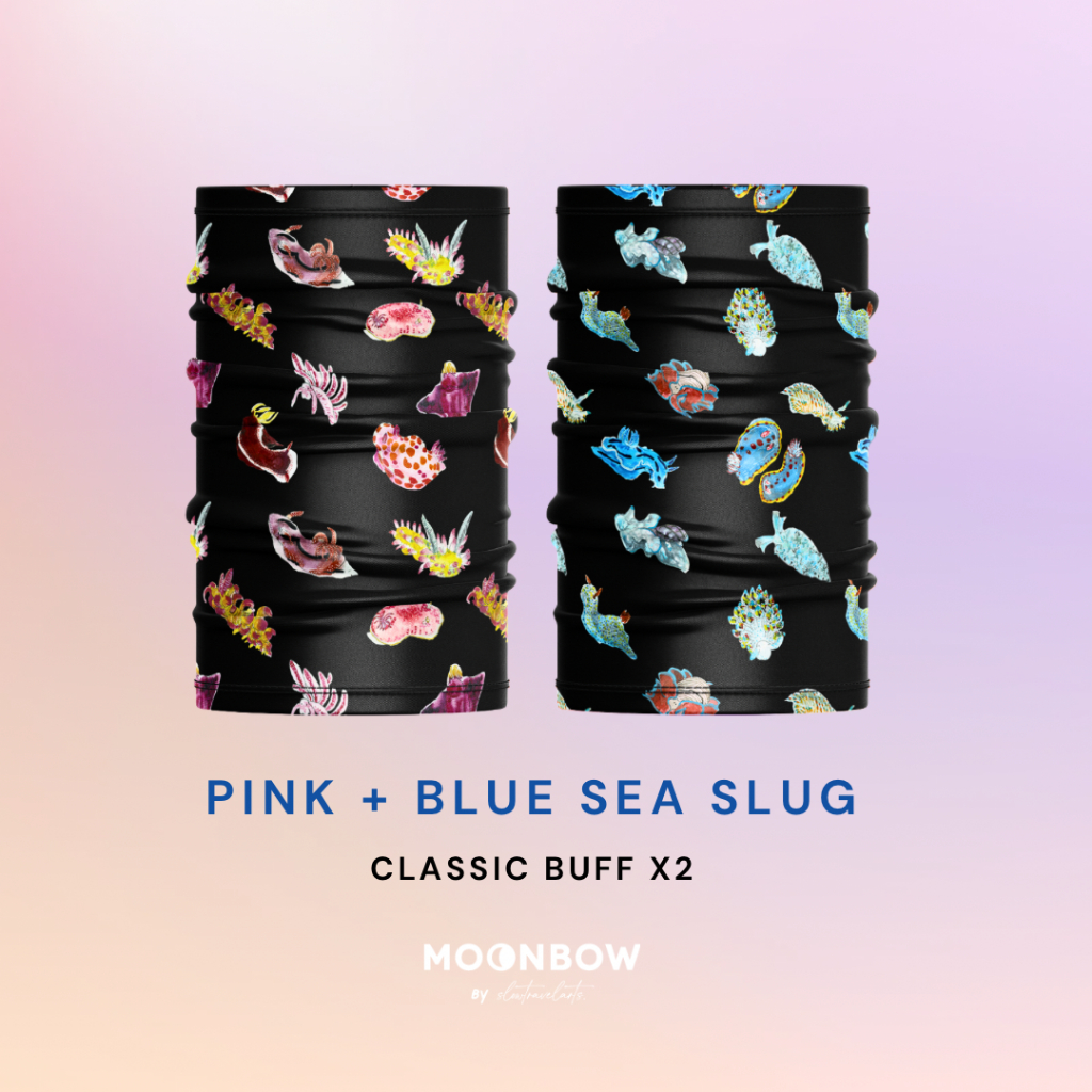 Moonbow Pink + Blue Sea Slugs Buff Bundle Set สุดคุ้ม | ผ้าบัฟ จับคู่เข้าชุด