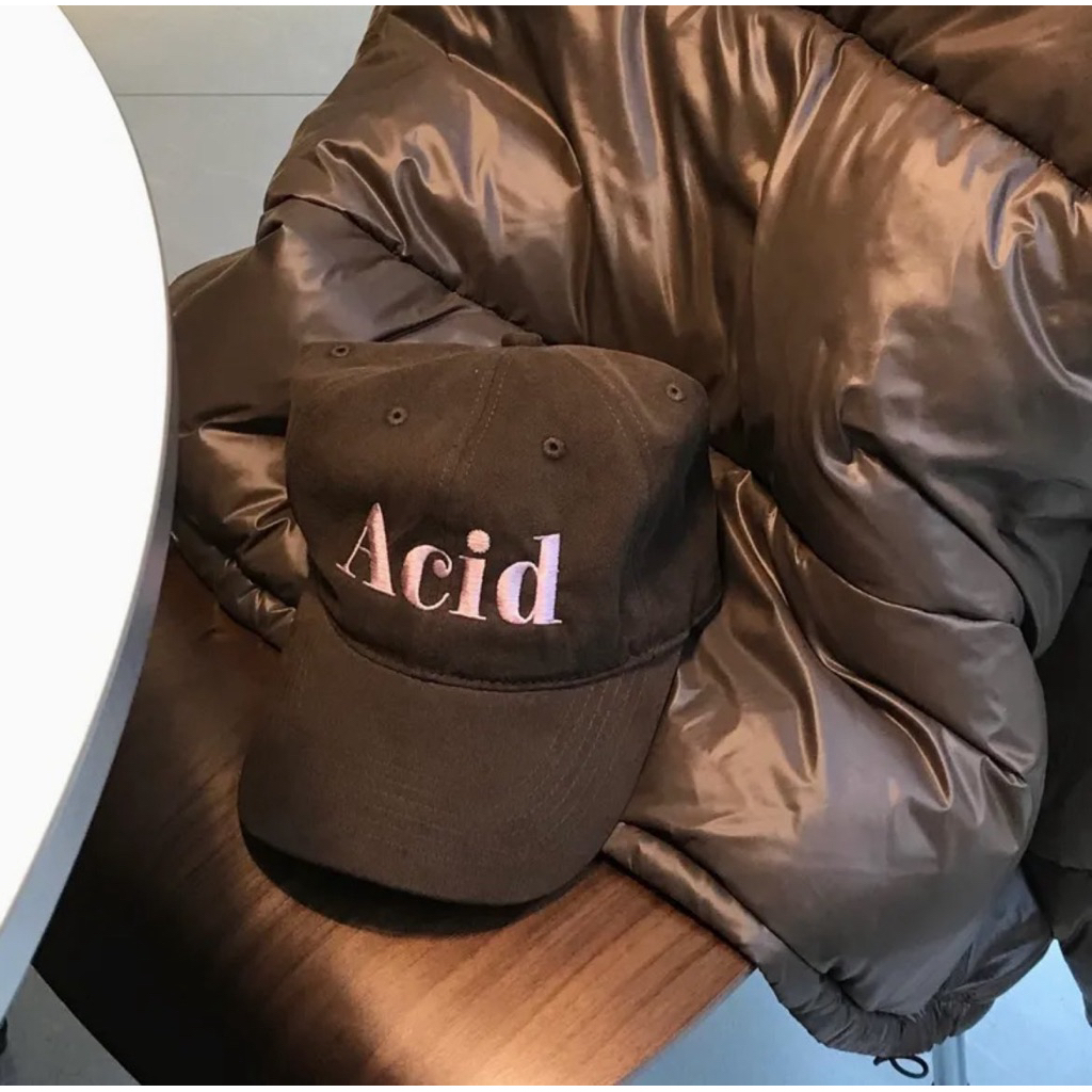 พร้อมส่ง Wick Acid Cotton Cap สีน้ำตาล