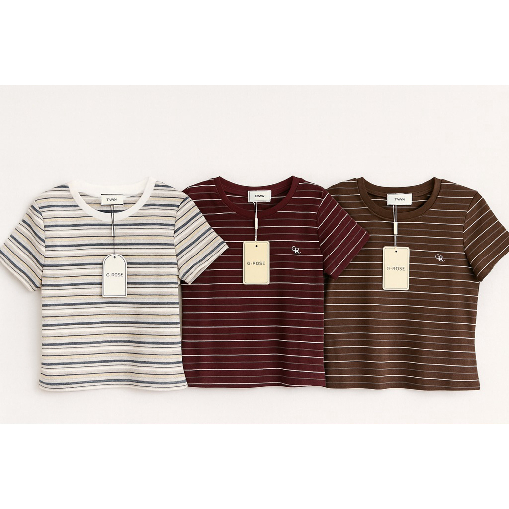 เสื้อยืดคอกลม G-rose