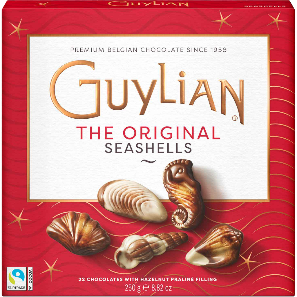 (เทศกาล คริสต์มาส) Guylian Original Seashells Red Gift Box 250g