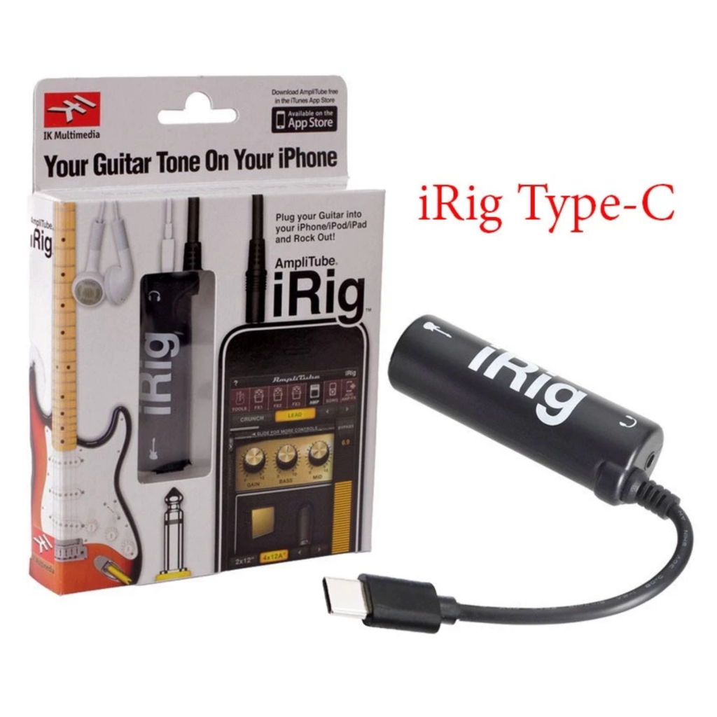 พร้อมส่ง iRig AmpliTube Effect Guitar อุปกรณ์เพิ่มเอฟเฟคเสียงต่อกีต้าร์ กับ iPhone Type-c
