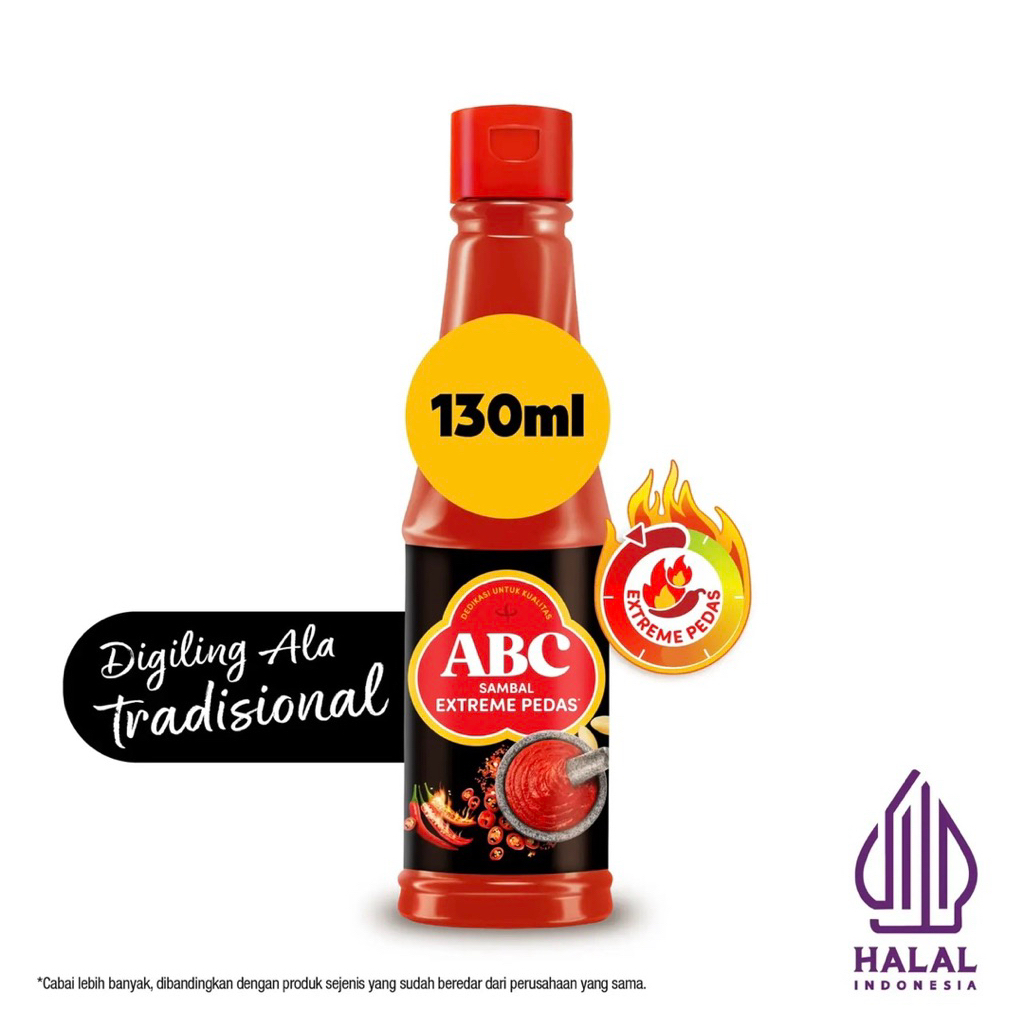 Indonesia ABC Sambal Saos Extreme Pedas / ABC Extreme Spicy Chili Sauce 130ml