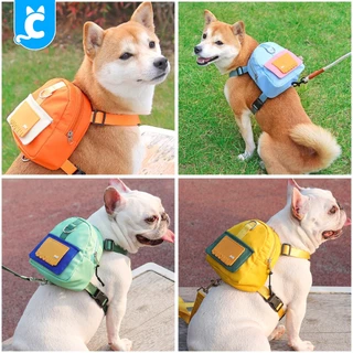 [ส่งฟรี🇹🇭] DUOMM สายรัดอกสุนัข สายจูงหมา มีกระเป๋า กระเป๋าแมว หมา กันน้ำ Dog Harness CleverPet