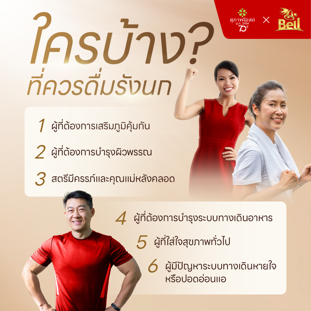 [รวมเซ็ต] สุภาพโอสถ Bell รังนก สูตรหล่อฮังก๊วย  แพ็คละ 6 ขวด - รูปที่ 2