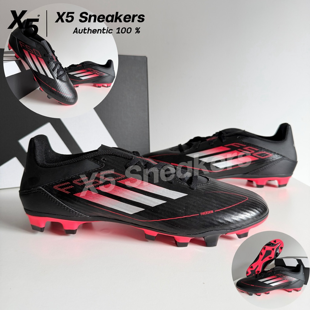 adidas ของแท้ 100% F50 Club FG/MG สีดำชมพู