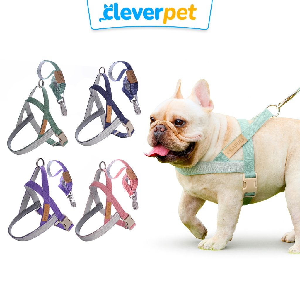 [ส่งฟรี🇹🇭] Kafuli สายรัดอกสุนัข ชุดรัดอกหมา สีพาสเทล ฟรีสายจูง Dog Harness CleverPet