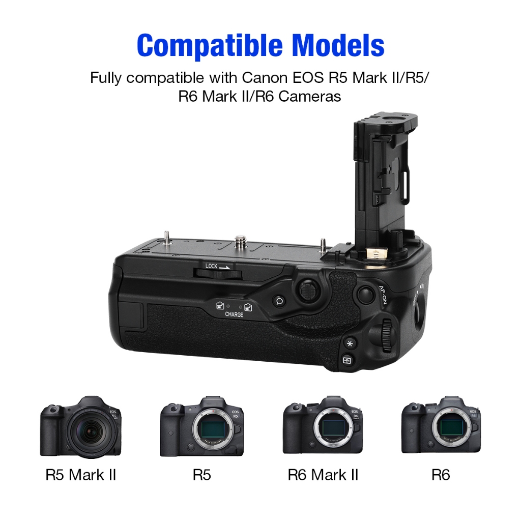 KingMa BG-R20 Battery Grip สำหรับ Canon R5/R5II/R6/R6II รองรับ LPE6P/LPE6NH (ประกัน1ปี) - รูปที่ 3