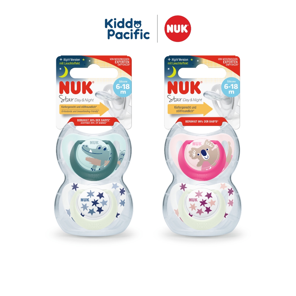 NUK PACIFIER SI2 STAR BLUE จุกหลอกซิลิโคน