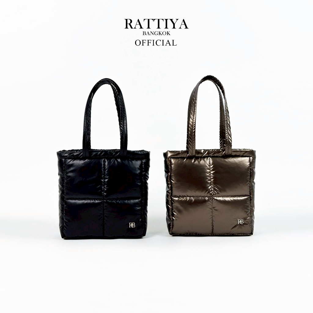 [RATTIYA BANGKOK] Quadra Tote Bag PU / 2 colors กระเป๋านุ่มนิ่ม น้ำหนักเบา ทรงสวย สะพายไหล่ สไตล์มิน