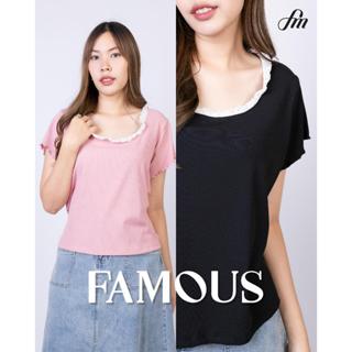 Famous Collar lace T-Shirt #FMBL-F1T014