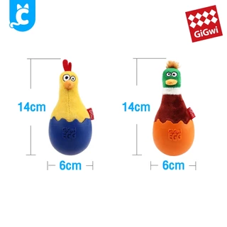 [ส่งฟรี🇹🇭] GiGwi Egg ของเล่นสุนัข ตุ๊กตาล้มลุก บีบมีเสียง หมา แข็งแรงทนทาน Dog Toy Cleverpet