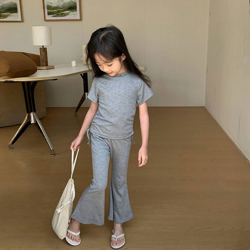 2-12 ปี ชุดเซ็ทเด็กผู้หญิงแฟชั่น แฟชั่นฤดูร้อน สไตล์เกาหลี สําหรับเด็กผู้หญิง