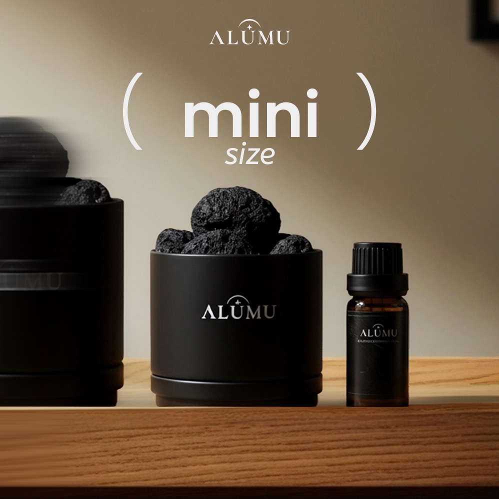 ALUMU MINI หินภูเขาไฟพร้อมนํ้ามันหอมระเหย ขนาดจิ๋ว -MINI LAVA STONE DIFFUSER WITH AROMA OIL 5ML