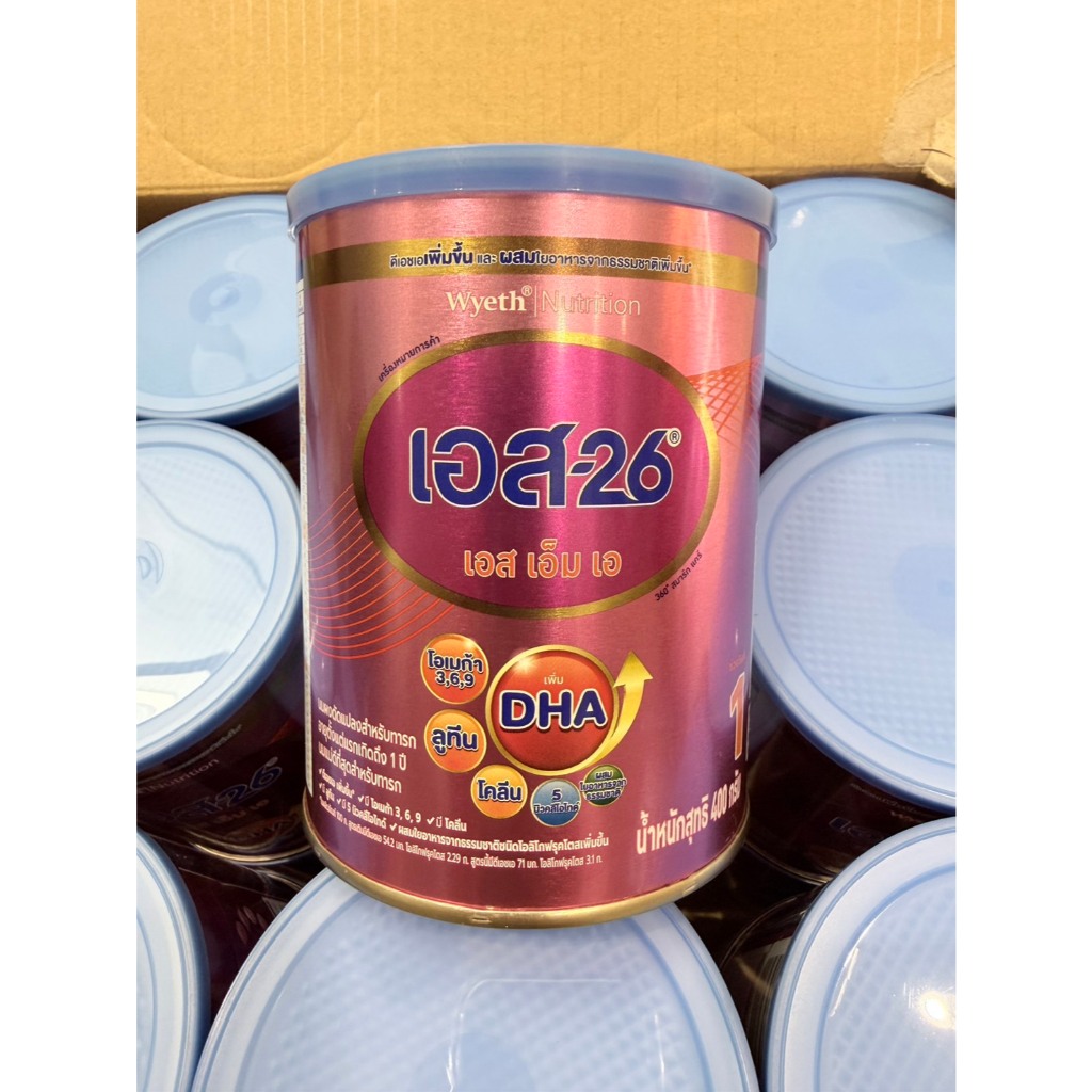 นมผง S-26® SMA Smart Care 1™ (400g) นมผง เอส-26 เอสเอ็มเอ สูตร 1 (400 กรัม)