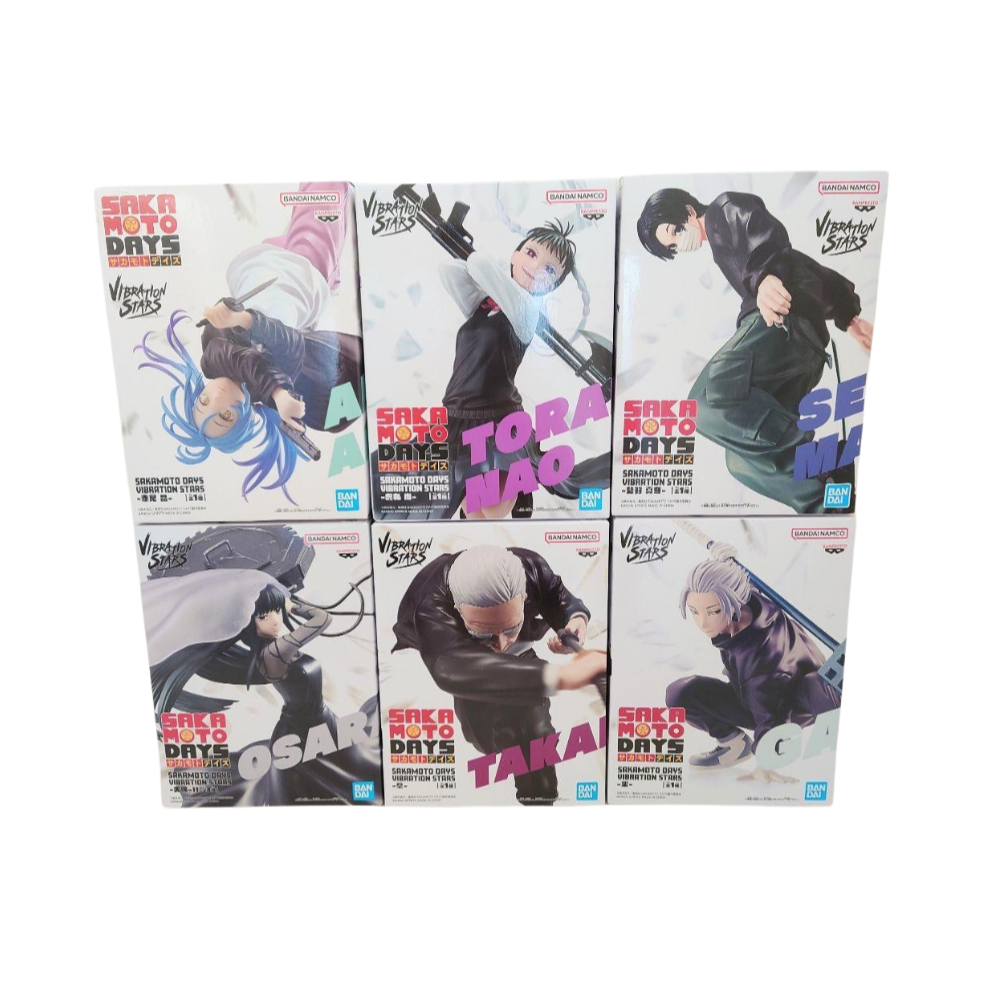 Banpresto SAKAMOTO DAYS VIBRATION STARS Osaragi Ⅱ Takamura Gaku Akao Toramaru Seba Figure Japan