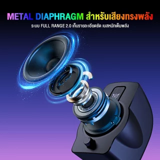 Onikuma L10 RGB Stereo Speakers ลำโพงมีสายแบบตั้งโต๊ะ มาพร้อมไฟ RGB เสียงสเตอริโอ Hi-Fi