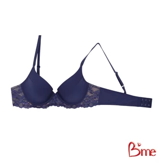 B'me เสื้อชั้นในมีโครง level 1 ฟองบาง รุ่น ME1B12 สีนู้ด สีน้ำเงิน(ลูกไม้ลาย Juliet Rose)